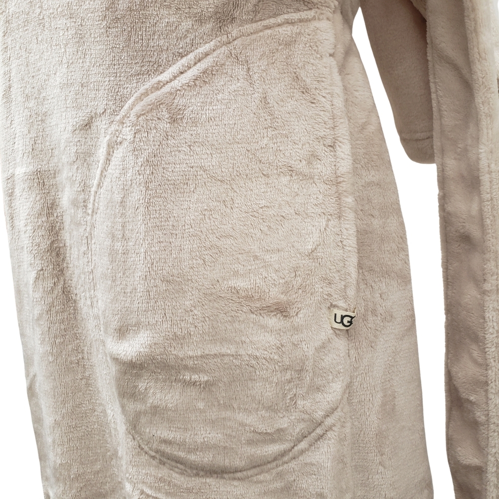 UGG Women's Marlow Double-Face Fleece Robe Moonbeam NEW Fall Winter - Picture 6 of 8